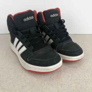 Toddler Boys Black Adidas Hoops Mid 2.0K Sneakers Basketball High Shoes Size 12K